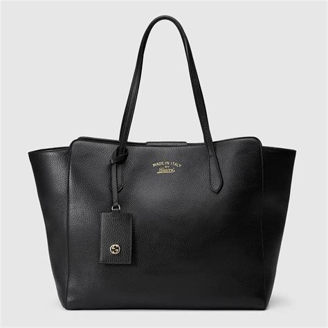 gucci swing bag small|Gucci Swing Small Leather Tote Bag, Black .